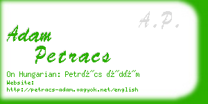 adam petracs business card